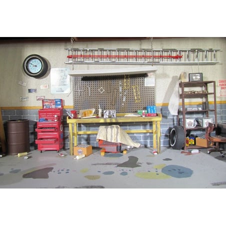 Franklin Mint 1/24 Garage Diorama with Chevrolet Corvette 1958