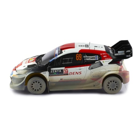 IXO 1/18 Toyota GR Yaris Rally 1, No.69, Safari Rally 2023, K.Rovanpera / J.Halttunen (with dirt effects)
