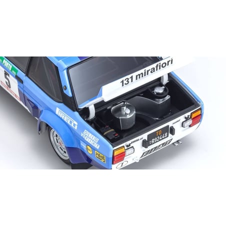 Kyosho 1/18 Fiat 131 Abarth Works Olio No.5 Winner Rally Portugal 1980 W. Rohrl / C.Geistdorfer