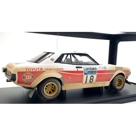IXO 1/18  Toyota Celica 2000 GT (RA21) No.18 Rally  RAC J.L.Therier - M.Vial 1977 (with dirty effets)