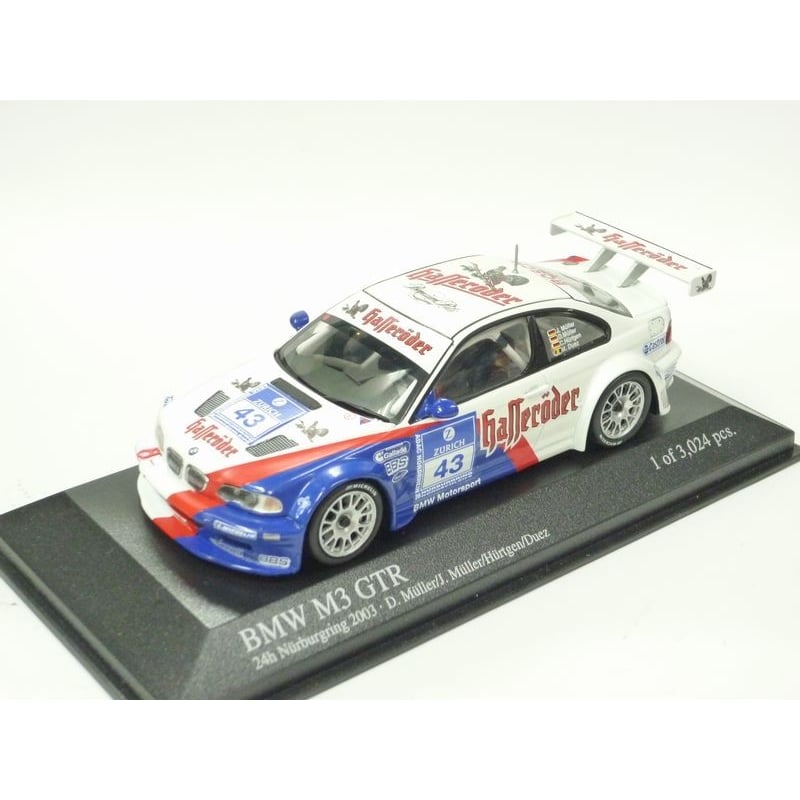 Minichamps 1/43 BMW M3 GTR ADAC 24h 2001 No.43 J. Muller/D.Muller/C.Hurtgen/M.Duez