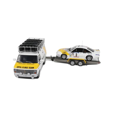 Otto Mobile 1/18 Chevrolet G30 Van Team Opel, Opel Manta 400 Gr.B No.3 Tour de Corse 1984 Guy Frequelin/Christian Gilbert