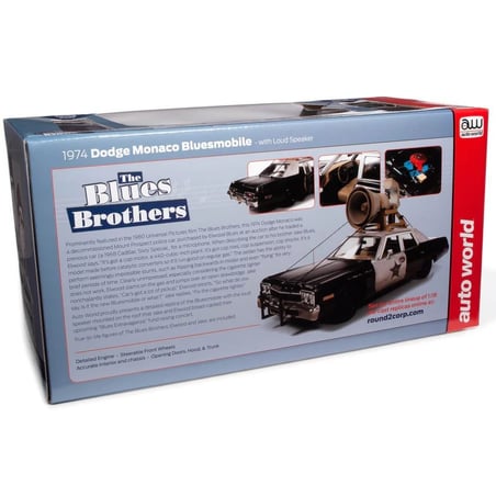 Autoworld 1/18 Dodge Monaco Police Pursuit Blues Brothers 1974