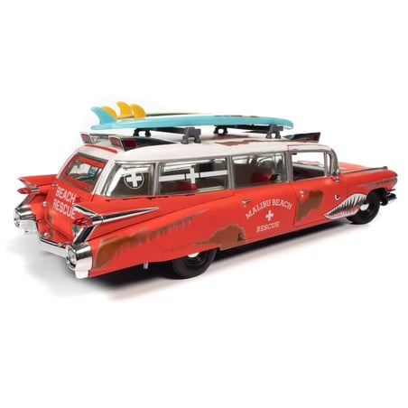 AutoWorld 1/18 Cadillac Eldorado Ambulance Surf Shark 1959
