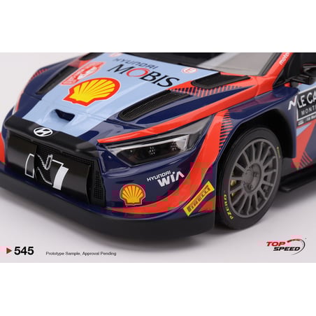 Top Speed 1/18 Hyundai i20 N Rally1 Hybrid No.11 2023 Rally Monte Carlo 3rd Place T.Neuville / M.Wydaeghe
