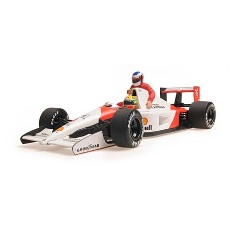Minichamps 1/18 McLaren Honda MP4/6 No.1 1991 Mexico GP Ayrton Senna with Jean Alesi Riding