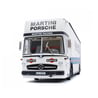 Schuco 1/18 Mercedes Benz O 317 K Race Car Transporter (Renntransporter) Team Porsche Martini Racing