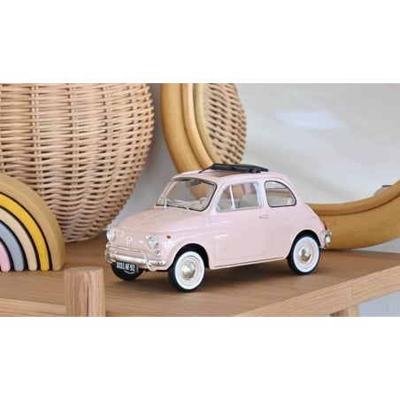 Norev 1/18 Fiat 500 L 1968 Pink with special birth pack