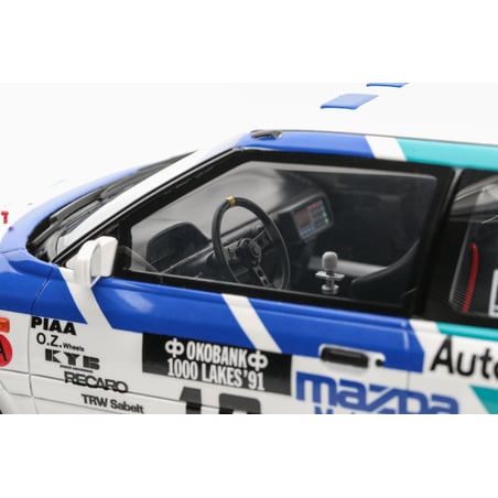 Otto Mobile 1/18 Mazda 323 GTX Gr.A 1000 Lakes Rally 1991 Tommi Mäkinen
