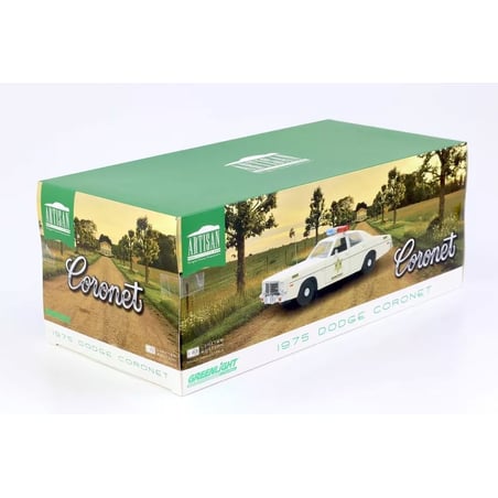 Greenlight 1/18 Dodge Coronet Police Car from the Dukes of Hazzard, Sheriff Rosco Purvis Coltrane 1975