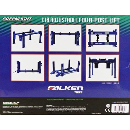 1:18 Adjustable Four Post Lift Falken Tires Logo