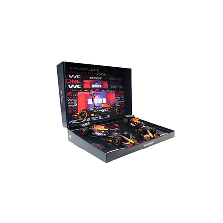 Minichamps 1/18  Red Bull Racing RB19 2 Car Set F1 RB19 No.1 Qatar GP & Sprint Formula 1 World Champion Max Verstappen