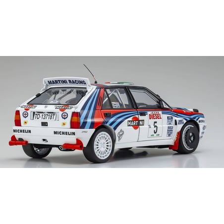 Kyosho 1/18 Lancia Delta HF Integrale Martini Racing, Night Version No.5, Winner Rally San Remo 1992, A.Aghini/S.Farnocchia