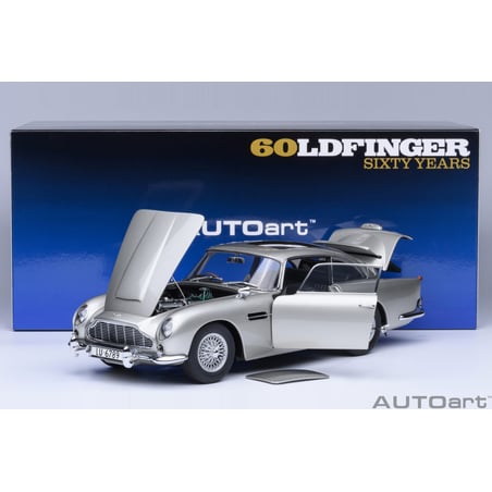 Autoart 1/18  Aston Martin DB5 James Bond Sean Connery Goldfinger 1964 with weapons