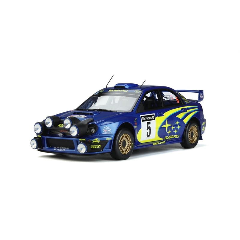 Otto Mobile 1/18 Subaru Impreza WRX STI Night Lights No.5 Rally RAC 2001 R. Burns/ R. Reid