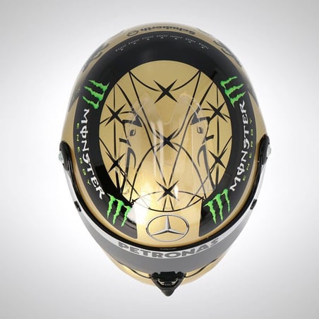 1:2 Michael Schumacher Gold Edition 20 Years F1 1991-2001 Special Edition Helmet Replica 2011 F1 Replica Helmet (Schuberth)