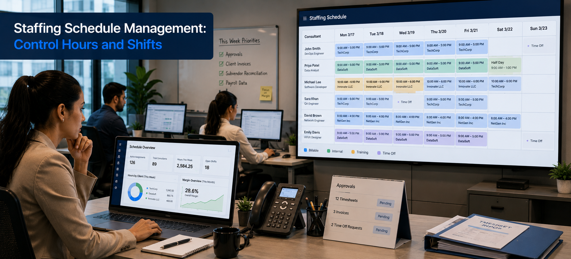 Staffing Schedule Management: Control Hours and Shifts