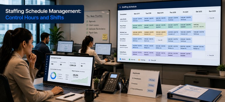 Staffing Schedule Management: Control Hours and Shifts