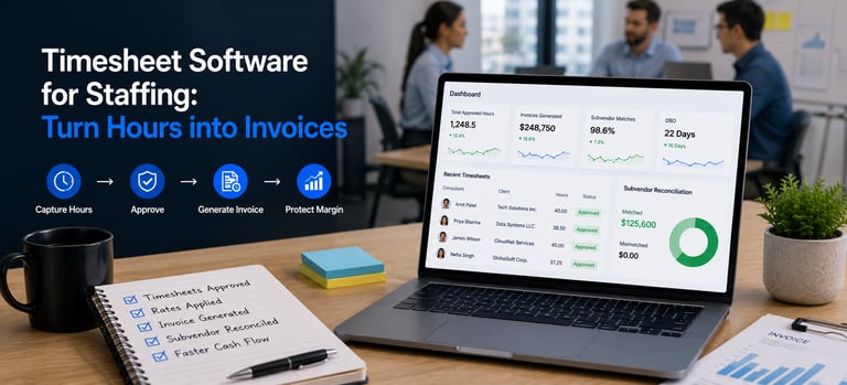 Timesheet Software for Staffing: Turn Hours into Invoices