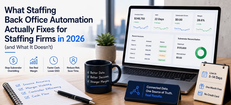 What Staffing Back Office Automation Actually Fixes for Staffing Firms in 2026 (and What It Doesn’t)