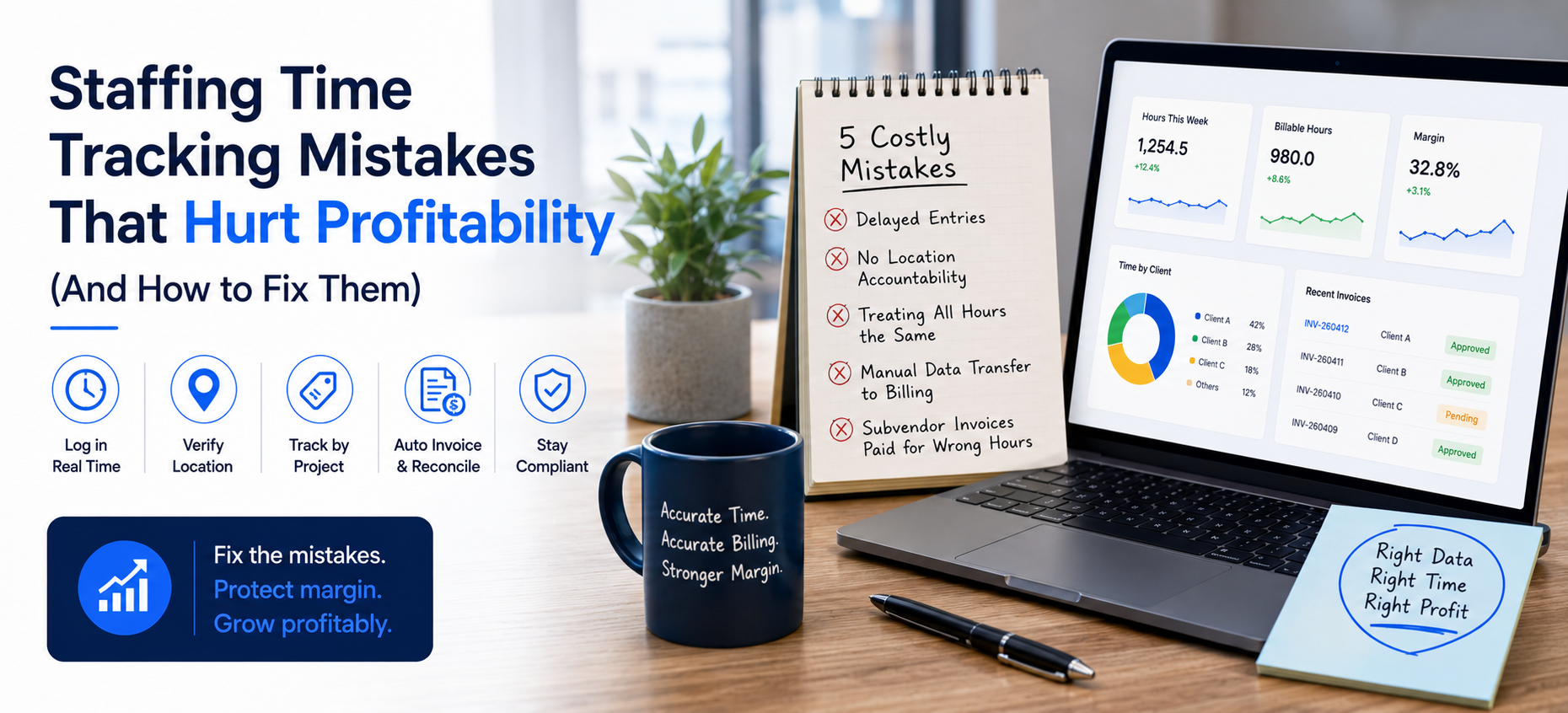 Staffing Time Tracking Mistakes That Hurt Profitability (And How to Fix Them)