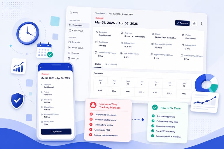 Time tracking mistakes