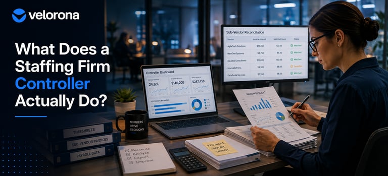 Staffing Firm Controller at Work