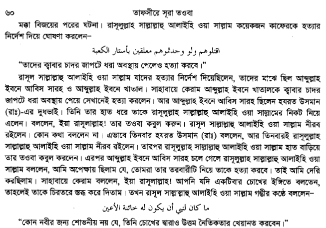 একটি তরবারির আয়াতের (The sword verse) পর্যালোচনা, প্রেক্ষাপট ও অন্যান্য 9 তরবারির 8