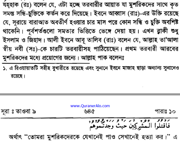 একটি তরবারির আয়াতের (The sword verse) পর্যালোচনা, প্রেক্ষাপট ও অন্যান্য 99 তরবারির 98