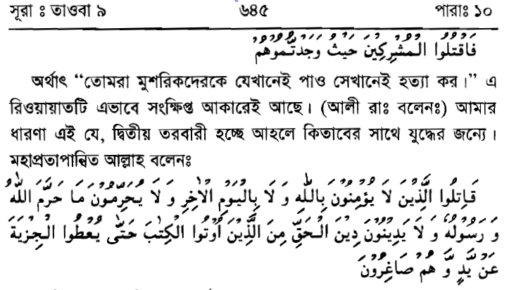 একটি তরবারির আয়াতের (The sword verse) পর্যালোচনা, প্রেক্ষাপট ও অন্যান্য 35 তরবারির 34
