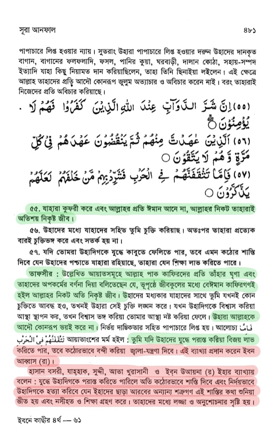 প্যারাডক্সিক্যাল সাজিদ ২ - অমুসলিমদের অধিকার? 85 অমুসলিমরা নিকৃষ্ট জীব তাফসীরে ইবনে কাসীর