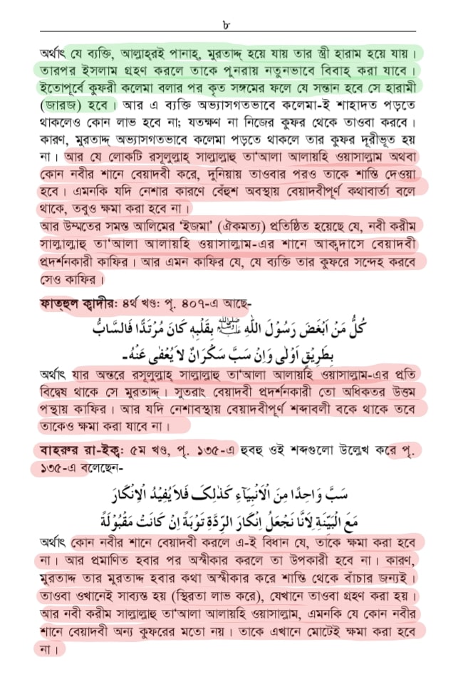 শাতিমে রাসুল সম্পর্কিত শারিয়ার বিধান 20 শাতিমে রাসুল 19