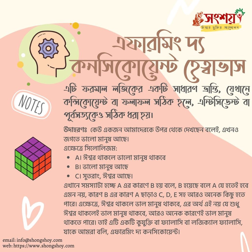 বহুল প্রচলিত কিছু কুযুক্তি বা ফ্যালাসি বা কুতর্ক বা হেত্বাভাস 58 কুযুক্তি বা ফ্যালাসি 57