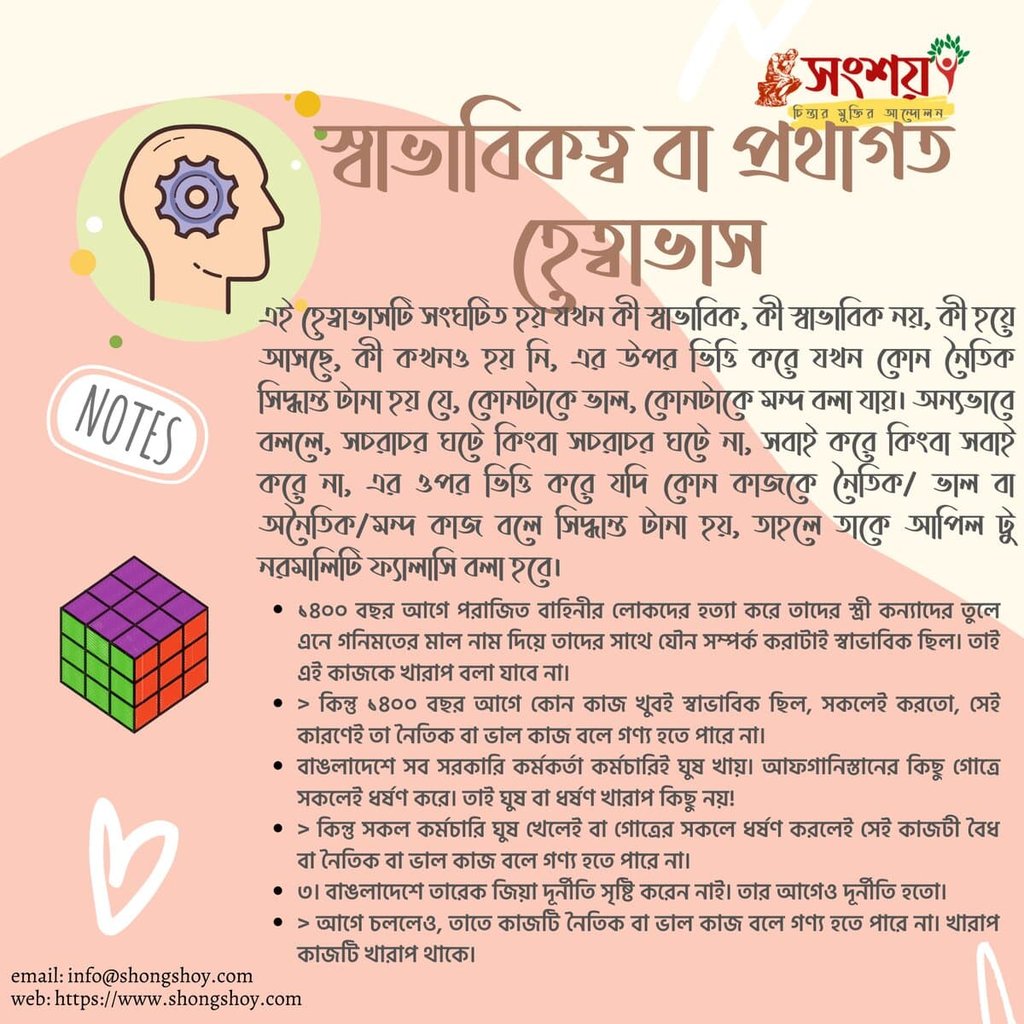 বহুল প্রচলিত কিছু কুযুক্তি বা ফ্যালাসি বা কুতর্ক বা হেত্বাভাস 64 কুযুক্তি বা ফ্যালাসি 63