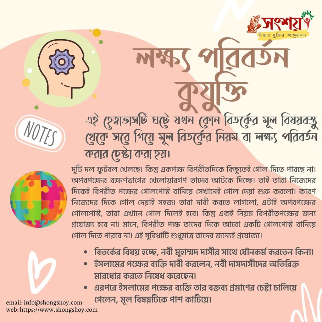 বহুল প্রচলিত কিছু কুযুক্তি বা ফ্যালাসি বা কুতর্ক বা হেত্বাভাস 39 কুযুক্তি বা ফ্যালাসি 38