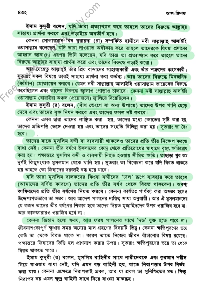 আল-হিদায়া – জিহাদ অধ্যায় 8 জিহাদ 7