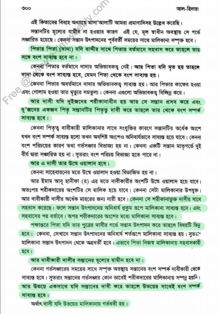 দাসীর উম্মে ওয়ালাদ হওয়া | আল হিদায়া 12 দাসী 11