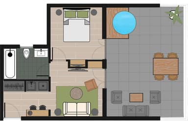 Appartement deux pièces avec bassin d'immersion - 25