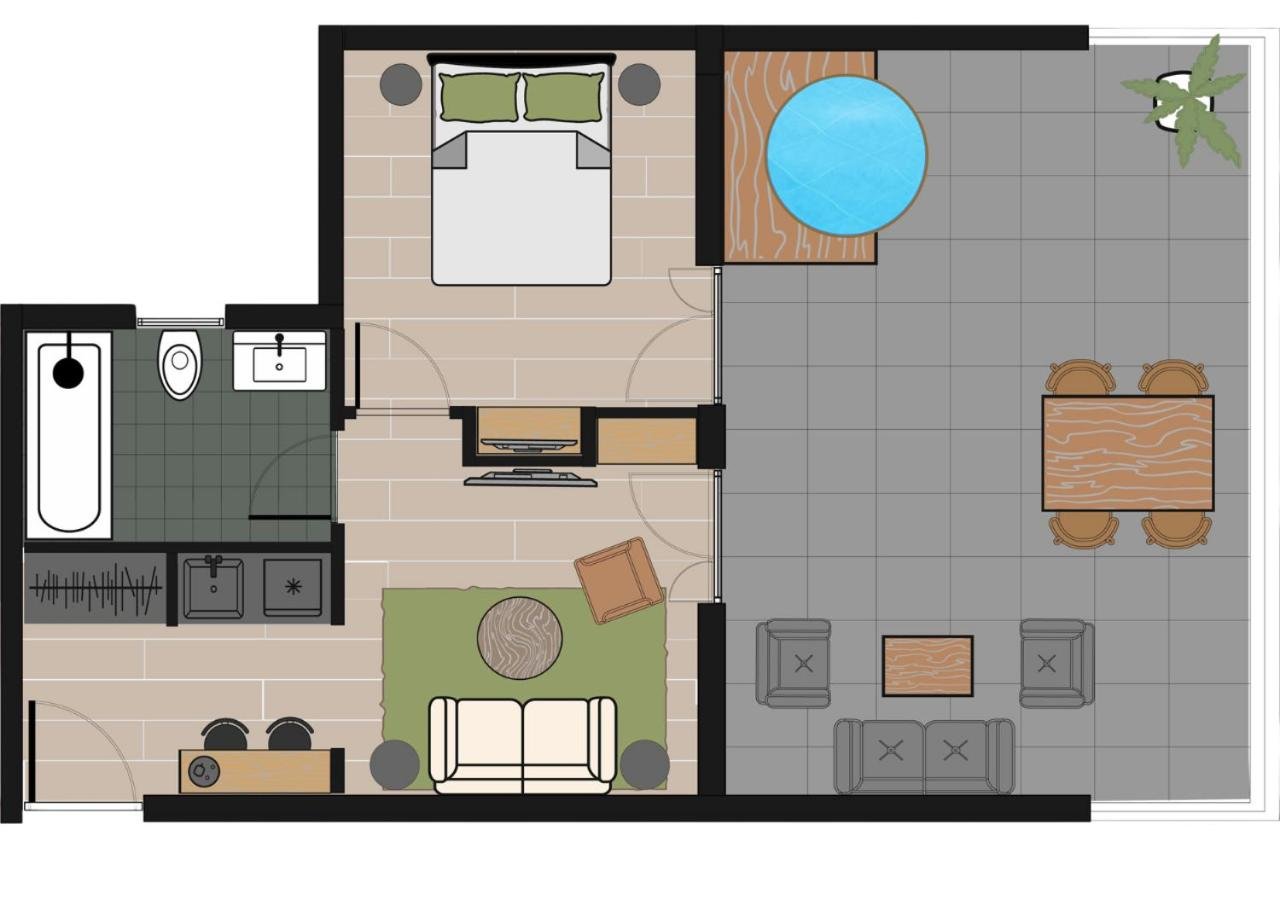 Zweizimmerwohnung mit Tauchbecken - 25