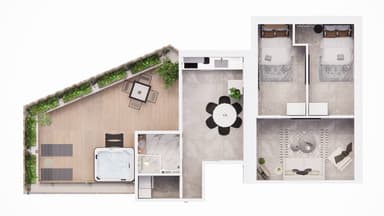 Suite Oasis Deux Chambres avec Jardin et Jacuzzi Privé - 11