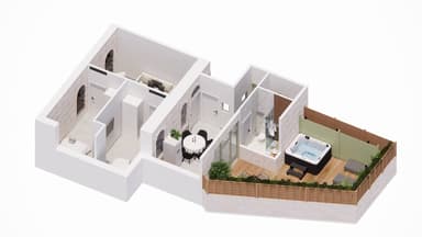 Suite Oasis Deux Chambres avec Jardin et Jacuzzi Privé - 12