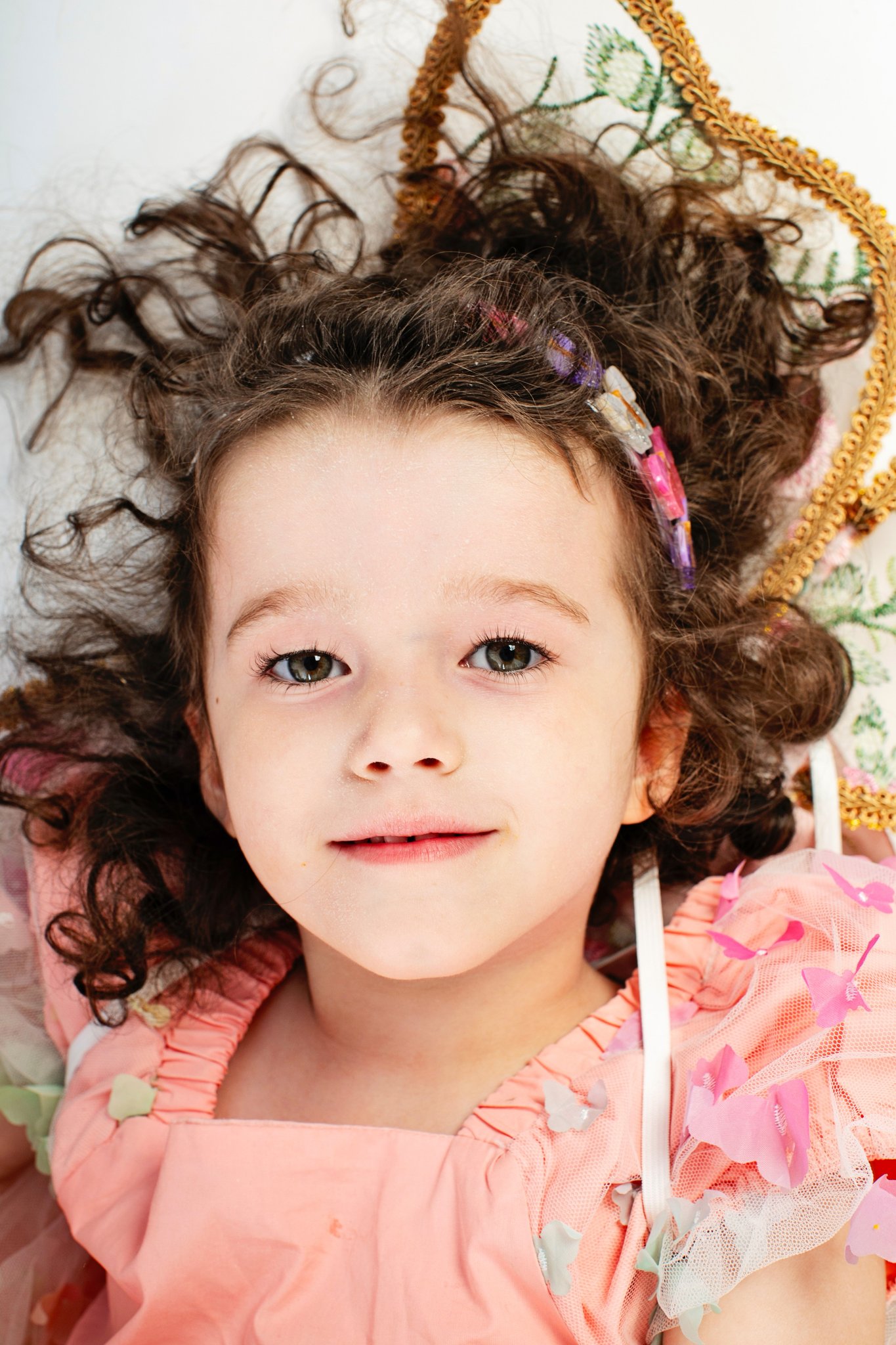 A girl in a pink fairy dress