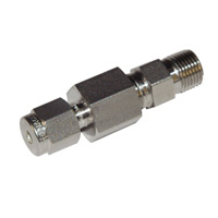 Gas Assist Check Valve, Stainless Steel, Spring Loaded with Tack Welded Nut, 1/8" NPT - Image 1