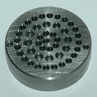 Metal Trap Twin Filter Disc with .031 Opening. Disks Are 1-5/8" OD. Material: 4140 Steel 35-38 Rc - Image 1