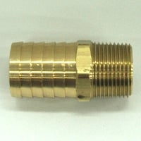 Hose Barb, 1" Inside Diameter Hose, 3/4" Male NPT, Straight, Brass. - Image 1