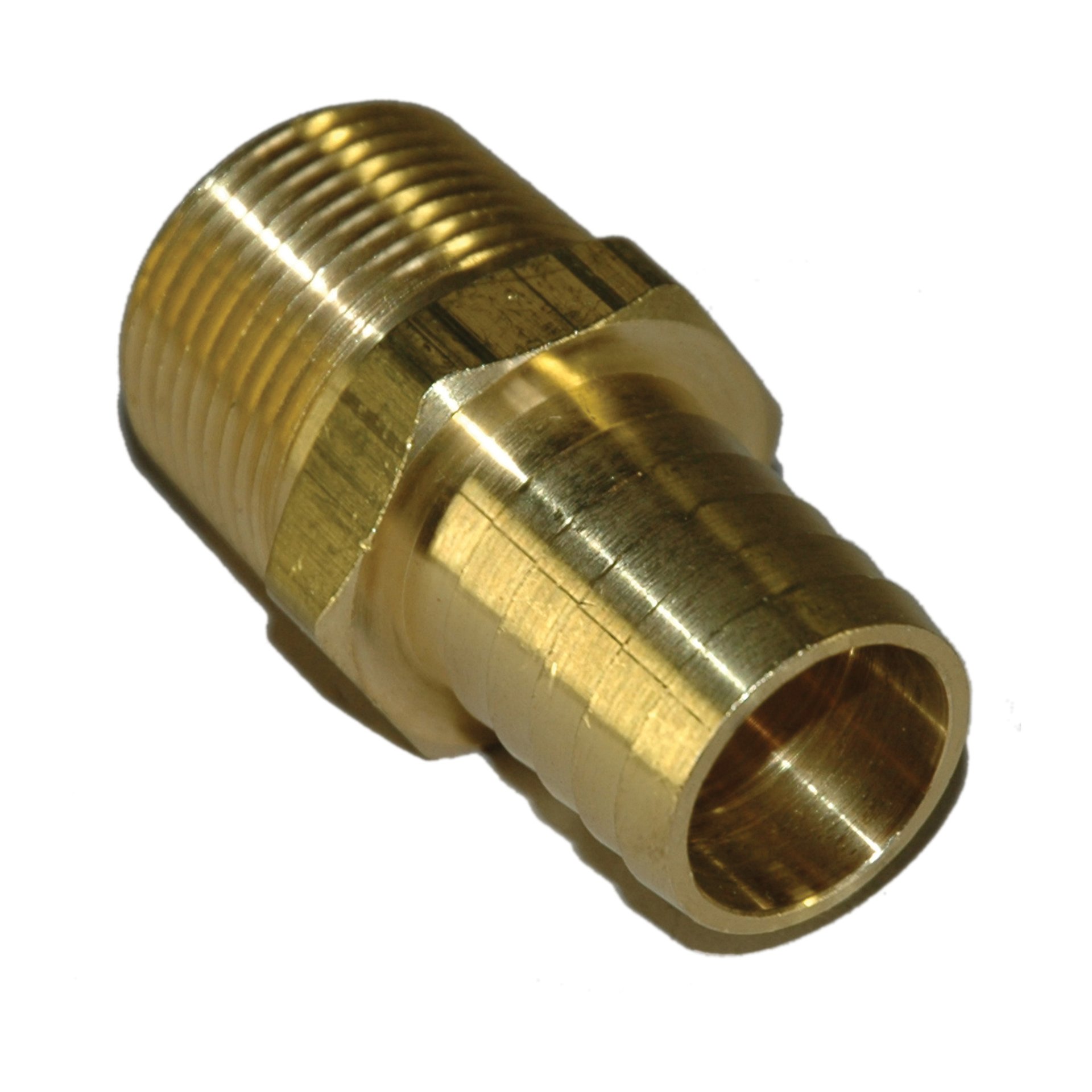 Hose Barb, 1" Inside Diameter Hose, 1" Male NPT, Straight, Brass - Image 2