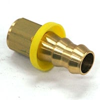 Hose Barb, 1/2" Inside Diameter Push-On, 1/4" Female NPT, Brass. - Image 1