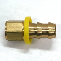 Hose Barb, 1/2" Inside Diameter Push-On, 1/4" Female NPT, Brass. - Image 2
