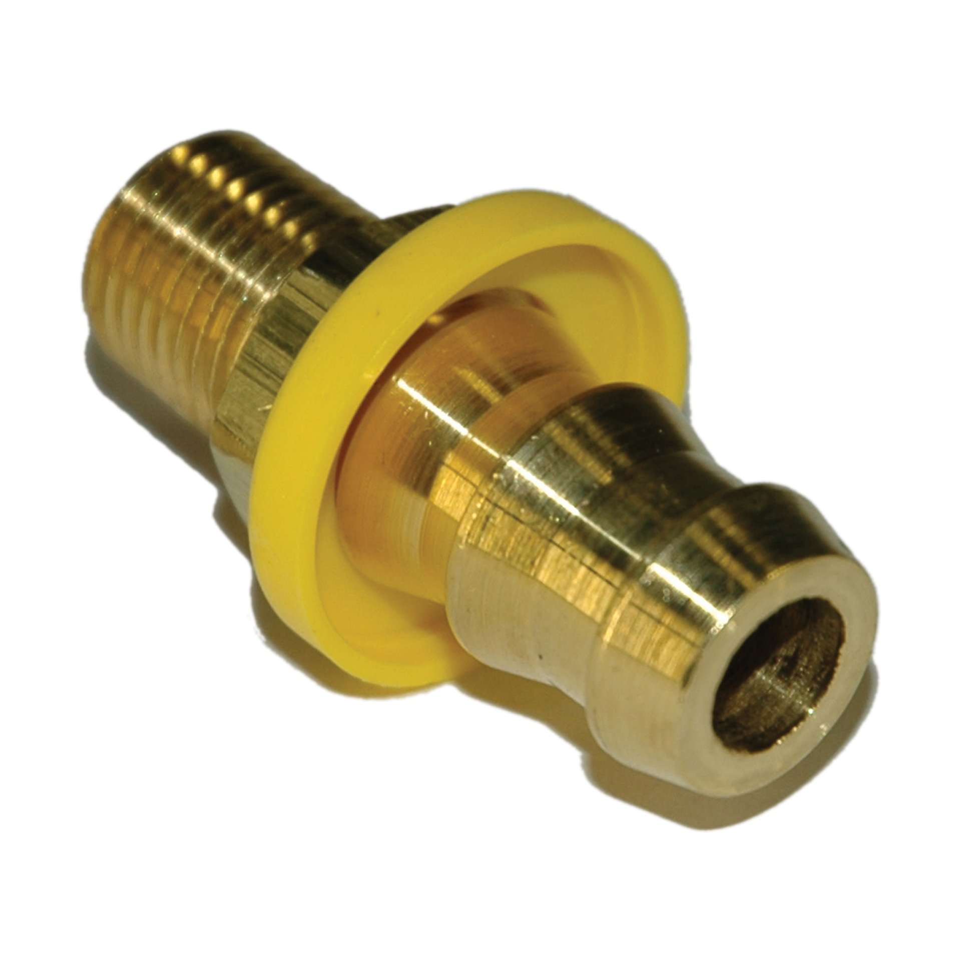 Hose Barb, 1/2" Inside Diameter Push-On, 1/4" Male NPT, Brass - Image 1