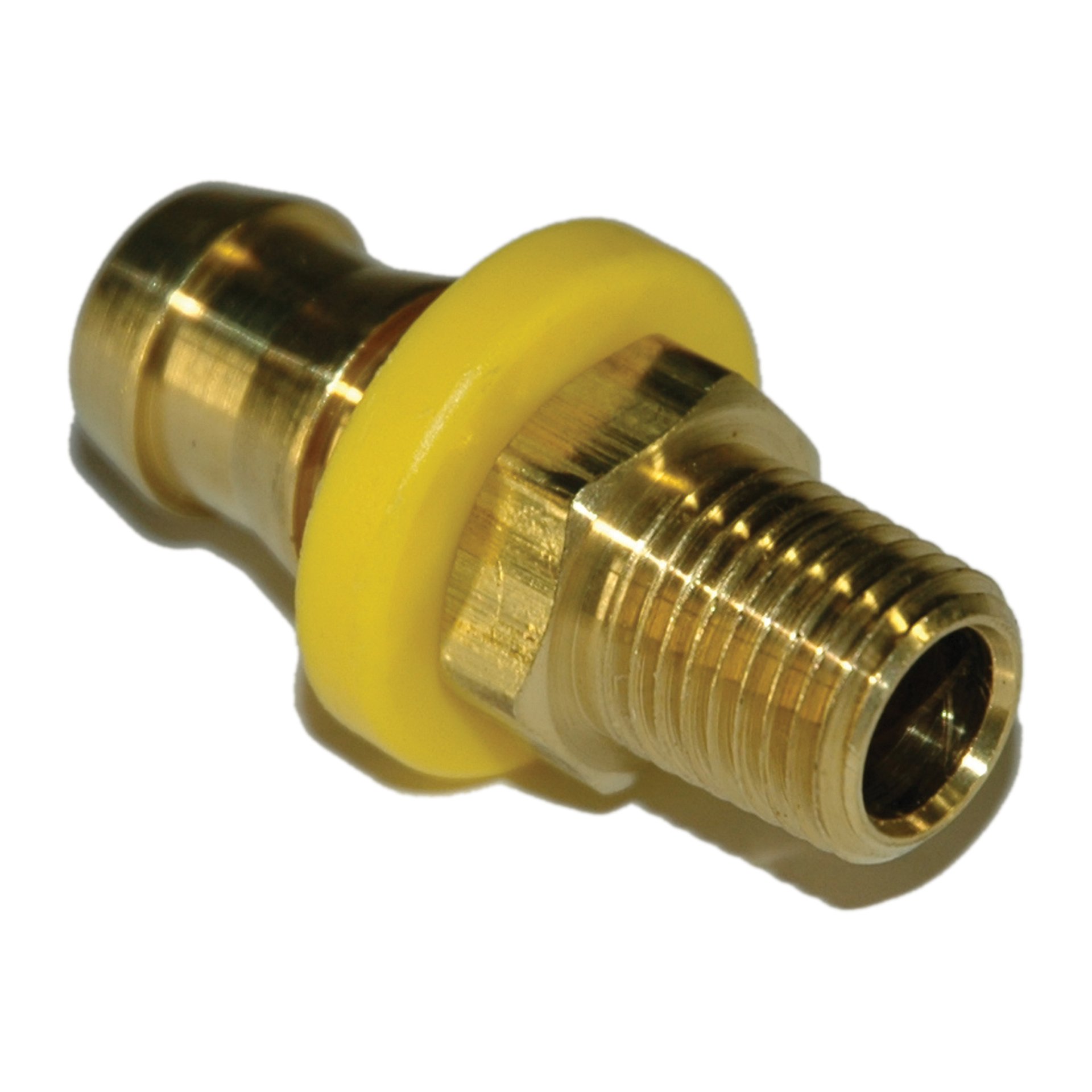 Hose Barb, 1/2" Inside Diameter Push-On, 1/4" Male NPT, Brass - Image 2